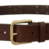 Dolce & Gabbana Elegant Leather Belt with Metal Buckle