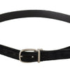 Dolce & Gabbana Elegant Velvet Designer Belt with Logo Engraved Buckle