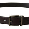 Dolce & Gabbana Elegant Dark Brown Leather Belt