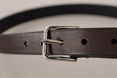 Dolce & Gabbana Elegant Leather Belt with Metal Buckle