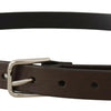 Dolce & Gabbana Elegant Leather Belt with Metal Buckle