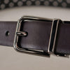 Dolce & Gabbana Elegant Dark Purple Leather Belt