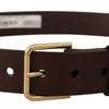 Dolce & Gabbana Elegant Black Leather Belt with Metal Buckle