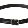 Dolce & Gabbana Elegant Black Leather Belt with Metal Buckle