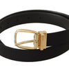 Dolce & Gabbana Elegant Black Leather Belt