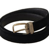 Dolce & Gabbana Elegant Black Leather Designer Belt