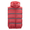 Elegant Red Versace Logo Vest with Detachable Hood