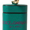 Dolce & Gabbana Elegant Leather Airpods Case in Green and Maroon