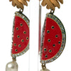 Dolce & Gabbana Radiant Red Watermelon Clip-On Earrings