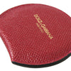 Dolce & Gabbana Chic Red Leather Hand Mirror Holder