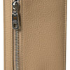 Dolce & Gabbana Elegant Beige Leather Cardholder Wallet