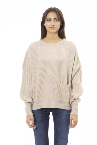 Baldinini Trend Beige Wool Women Sweater