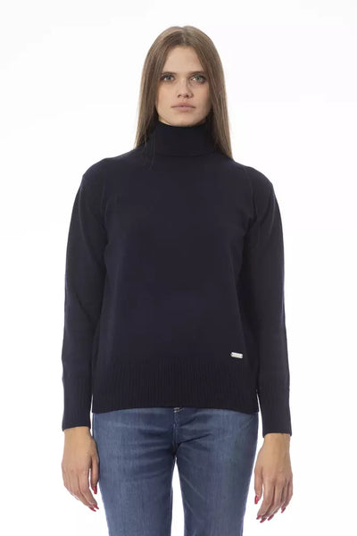 Baldinini Trend Blue Wool Women Sweater