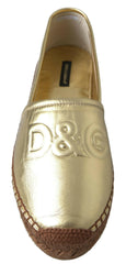 Dolce & Gabbana Golden Elegance Leather Espadrilles