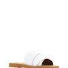 Chloé Elegant White Cotton Slide Sandals