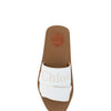 Chloé Elegant White Cotton Slide Sandals