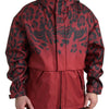 Dolce & Gabbana Radiant Red Leopard Print Hooded Jacket