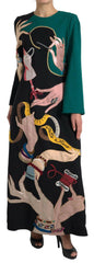 Dolce & Gabbana Elegant Multicolor Wool A-Line Dress