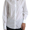 Dolce & Gabbana Elegant White Cotton Collared Top