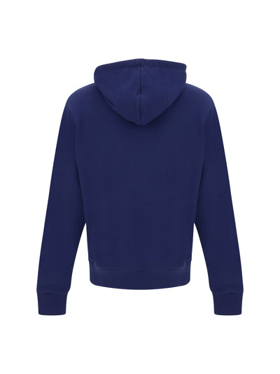 Balmain Elegant Navy Blue Monogram Hoodie