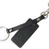 Dolce & Gabbana Elegant Black Leather Keyring Accessory