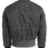 MM6 Maison Margiela Elegant Gray Bomber Jacket Full Zip Closure