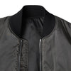 MM6 Maison Margiela Elegant Gray Bomber Jacket Full Zip Closure