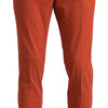 BENCIVENGA Elegant Orange Pure Cotton Pants