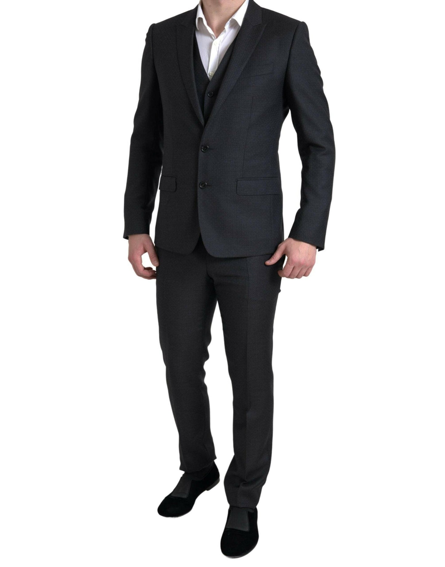 Dolce & Gabbana Elegant Black Martini Slim Fit 3-Piece Suit