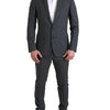 Dolce & Gabbana Elegant Grey Checkered Slim Fit Suit