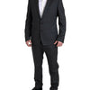 Dolce & Gabbana Elegant Black Two-Piece Slim Fit Suit