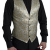 Dolce & Gabbana Elegant Gold Silk Formal Vest