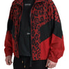 Dolce & Gabbana Red Leopard Zip Sweater Jacket