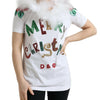 Dolce & Gabbana Elegant Sequin Embellished Cotton Tee