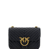 PINKO Elegant Black Quilted Leather Shoulder Bag