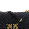 PINKO Elegant Black Quilted Leather Shoulder Bag