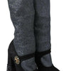 Dolce & Gabbana Glamorous Crystal-Embellished Booties