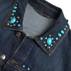 Dolce & Gabbana Embellished Turquoise Denim Jacket