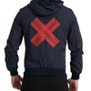 Dolce & Gabbana Elegant Blue Hooded Sweatshirt with Zip Closure