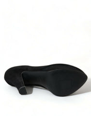 Dolce & Gabbana Black Suede Heeled Pumps Sophistication