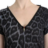 Cavalli Sultry Leopard V-Neck Modal Top