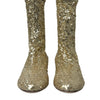 Dolce & Gabbana Elegant Mid Calf Gold Boots Exclusive Design