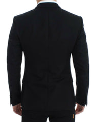 Dolce & Gabbana Elegant Black Silk Blend Sicilia Blazer