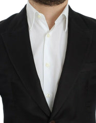 Dolce & Gabbana Elegant Black Silk Blend Two-Button Blazer