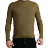 Dolce & Gabbana Army Green Viscose Crew Neck Sweater