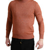 Dolce & Gabbana Silk-Cashmere Orange Crew Neck Sweater