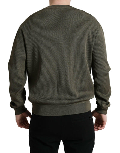 Dolce & Gabbana Elegant Green Crew Neck Sweater