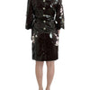 Dolce & Gabbana Elegant Floral Embellished Shift Dress