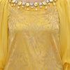 Dolce & Gabbana Yellow Lace Crystal Embellished Mini Dress