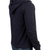 Costume National Elegant Blue Hooded Cotton Sweater